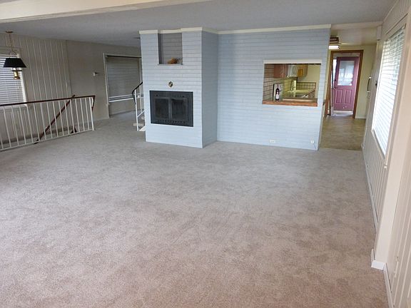 Living room with fireplace.