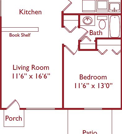 durham 1-bed floor plan