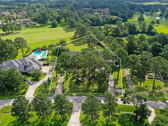 An aerial view of the truly unique home located in the exclusive Estates section of the premier master planned community of Gleannloch Farms.