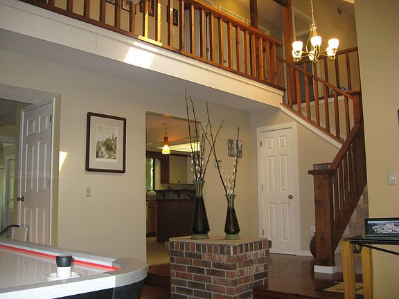 Looking upstairs from living room