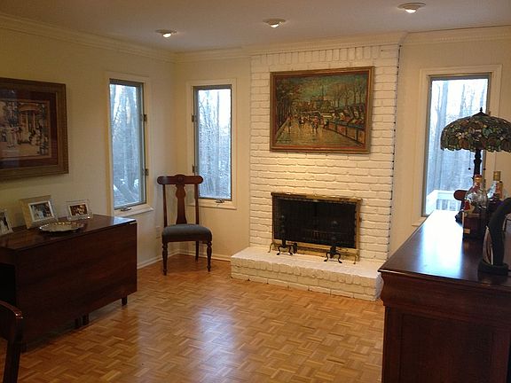 Cozy fireplace in the keeping room