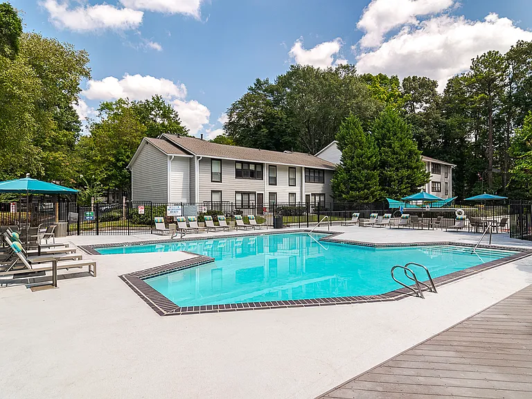Expansive Pool With Lounge Chairs