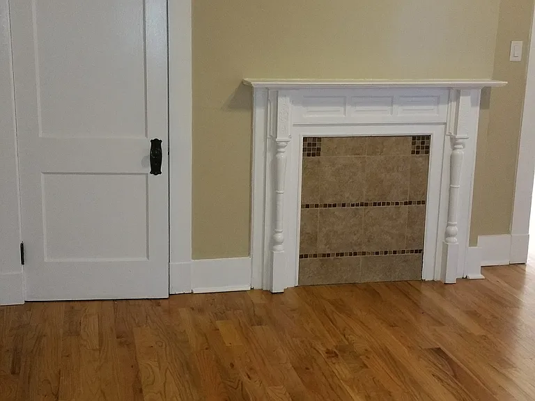 Living room and a decorative fire place