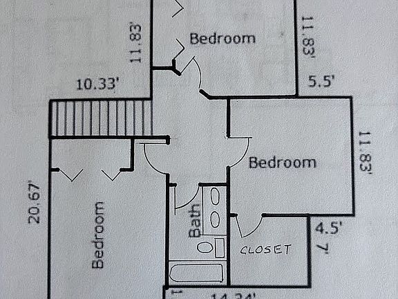 Upstairs floorplan