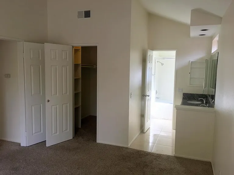 Master bedroom with walk-in closet