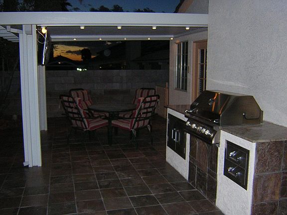 Slate Patio/Custom Lighting