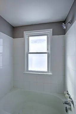 Bathroom window at Colonial Park.