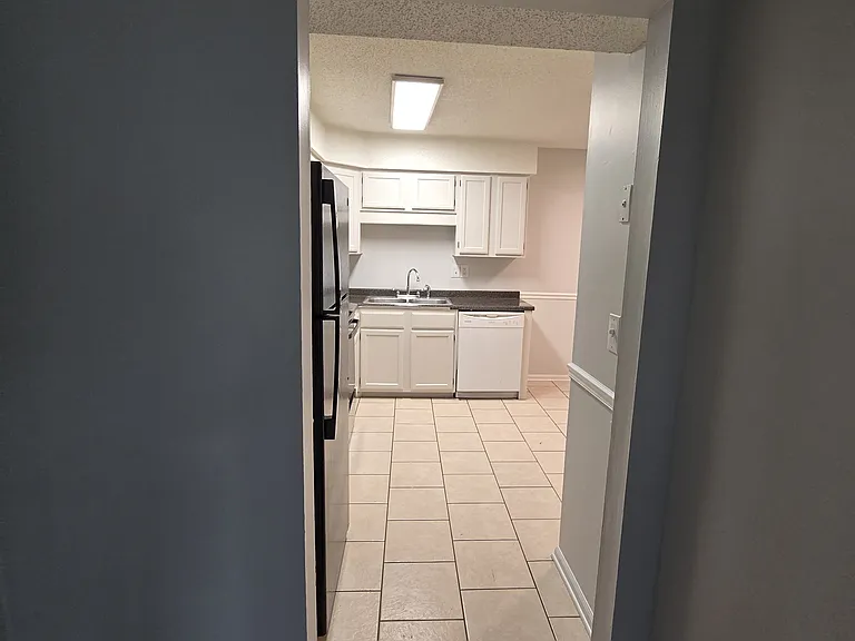 Looking into the kitchen from the living room