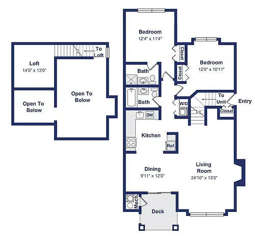 Floor plan Willow-Available August 1st