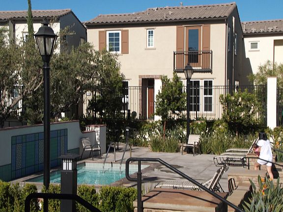 front view looking from pool