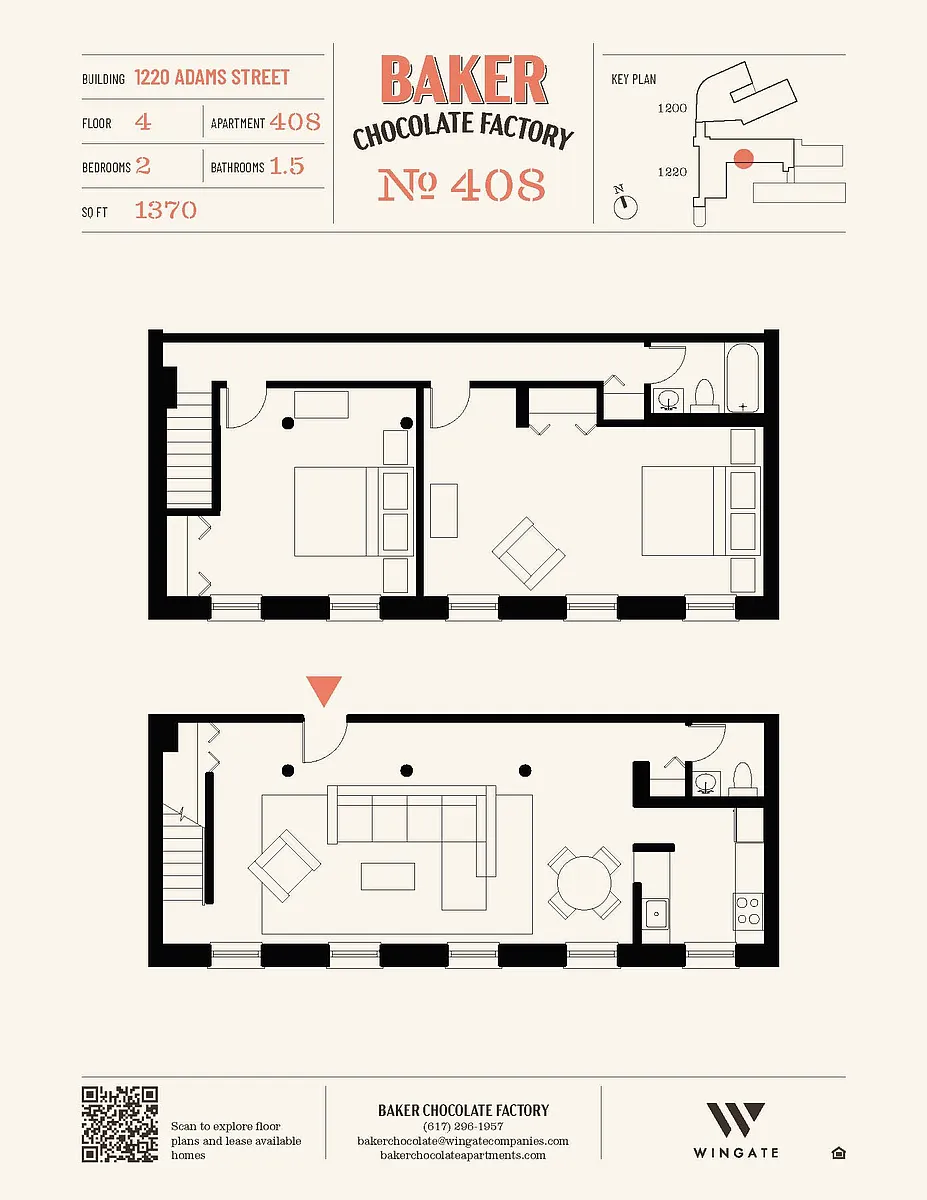 Floor plan 2 Bed 1.5 Bath