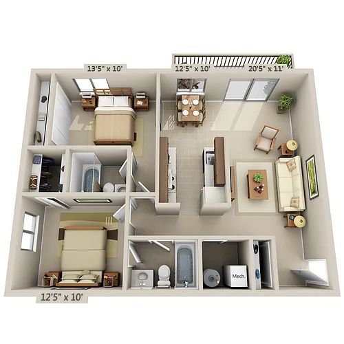 Floor plan Huntington Hill