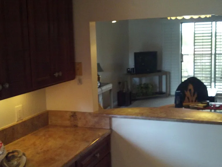 Kitchen pass tru to living room