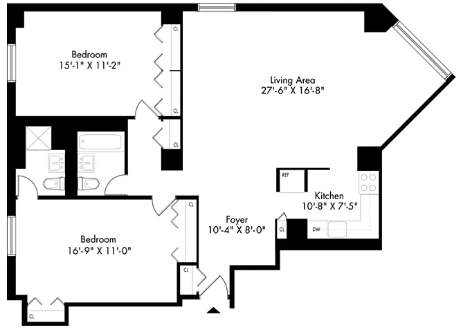 Floor plan 2J