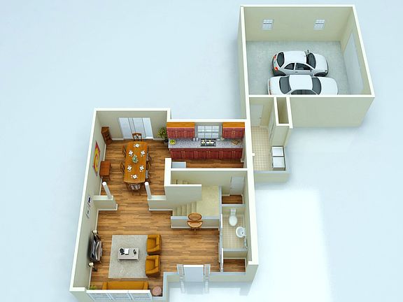 1st floor with optional garage