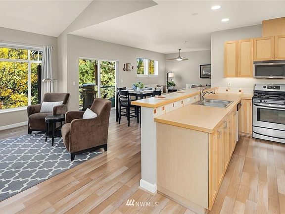 kitchen, living room