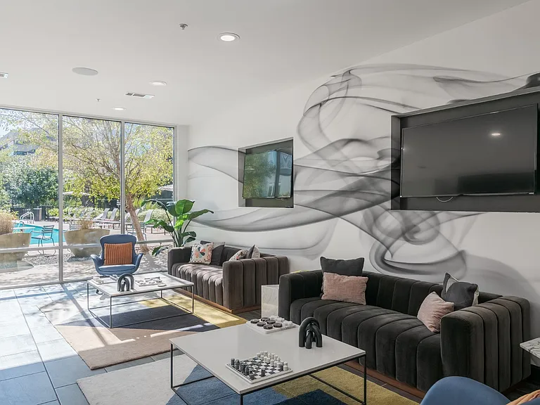 Updated Resident Clubhouse at Abstract at Design District in Dallas TX, 75207