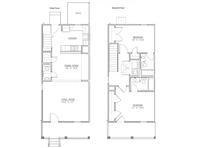 Floor plan Chippewa (Row House)
