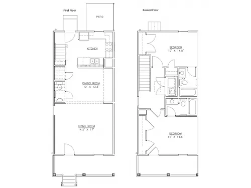 Floor plan Chippewa (Row House)