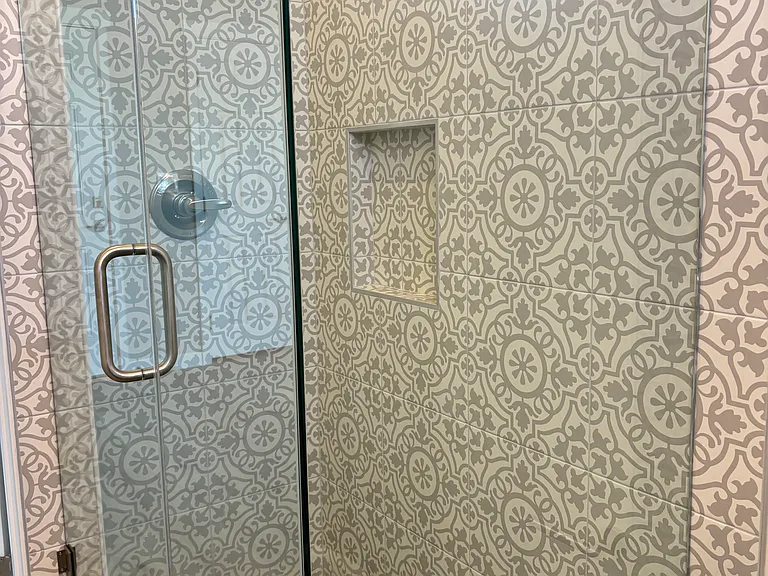 Glass enclosed shower