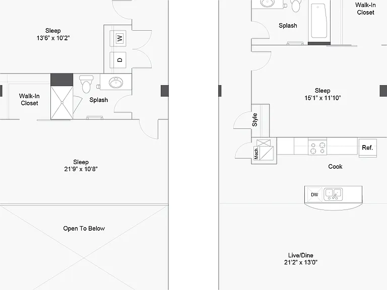 3 BR x 2 BA - C Loft Floorplan - Apartments in Milwaukee, Wisconsin 3 BR x 2 BA - C Loft Floorplan - Apartments in Milwaukee, Wisconsin
