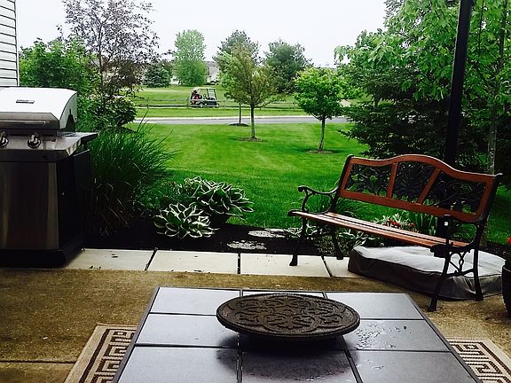 back patio, golf course view