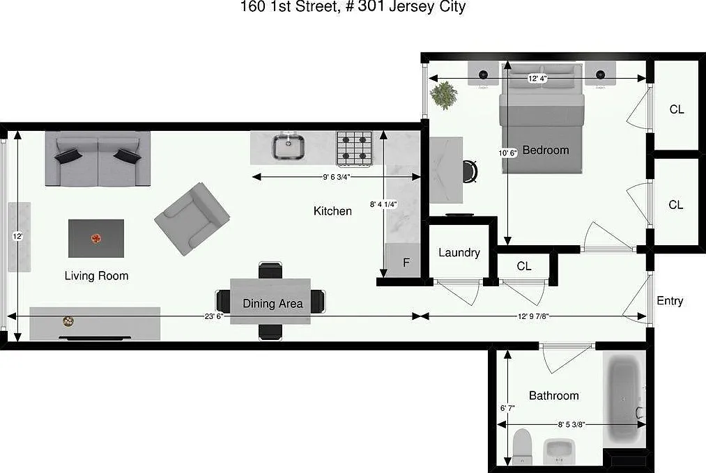 1 bed, 683 sqft, $3,475 — Photo 3