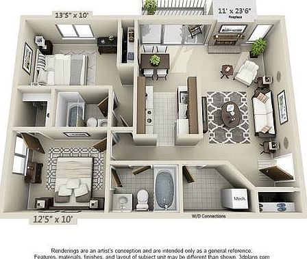 2 Bedroom 2 Bathroom