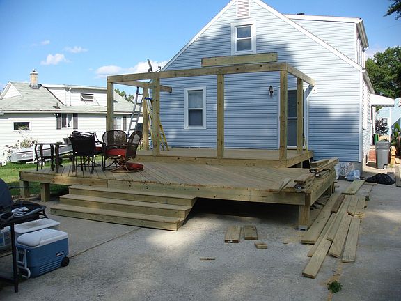 Deck Installation/No roof or Railing...