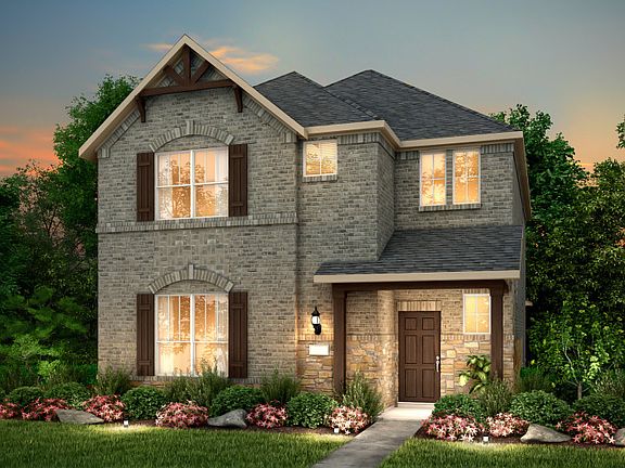 The Highwater, with covered front porch and 2-car rear-entry garage, shown as Exterior B