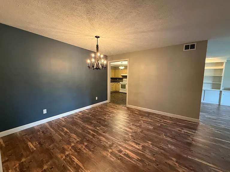 Dining room off living and kitchen areas.