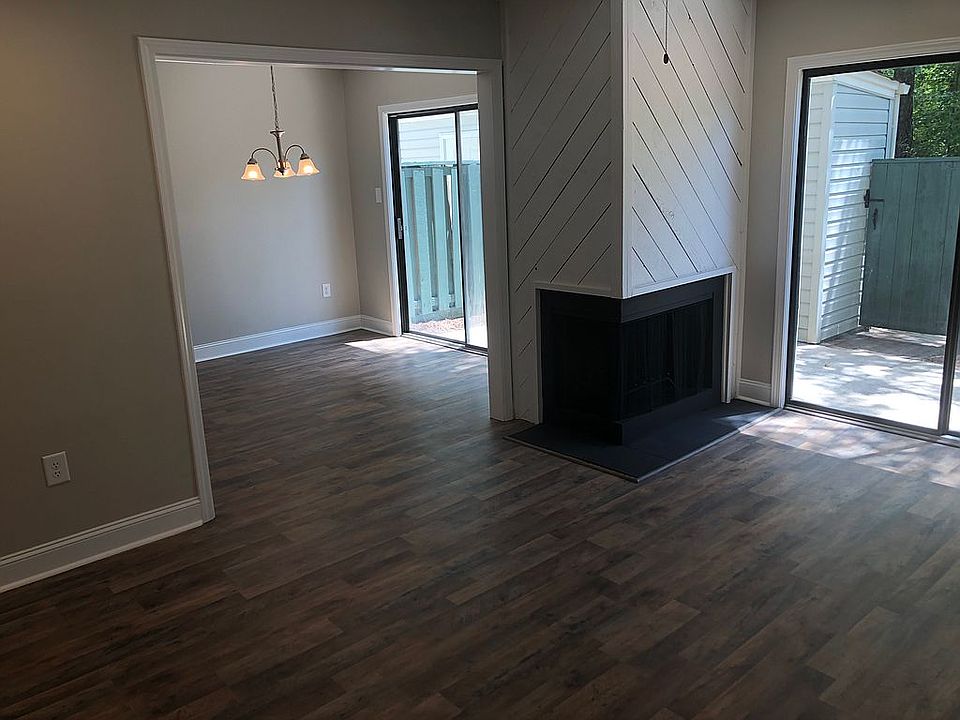 Open living and dining rooms