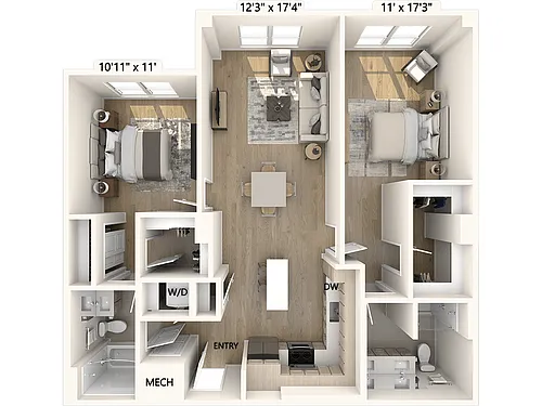 Floor plan B1 - Design Collection II - Apts 1105-1125