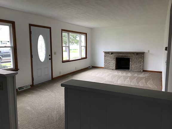 Living room with fireplace