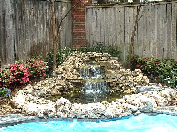 Waterfall Koi Pond & Hot Tub