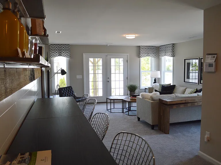 The ground level floor is one wide open room allowing you to determine how you would like to use it.