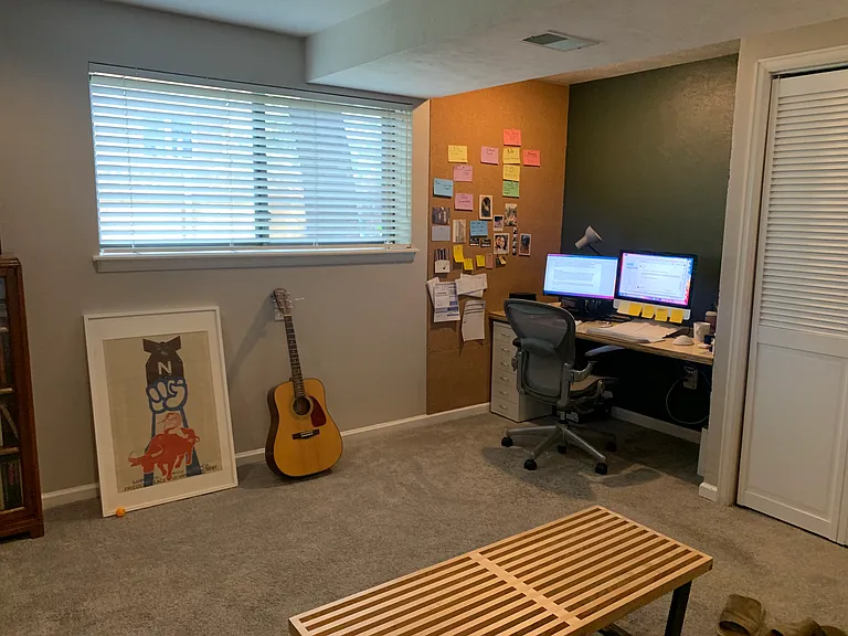 4th bedroom, built in desk