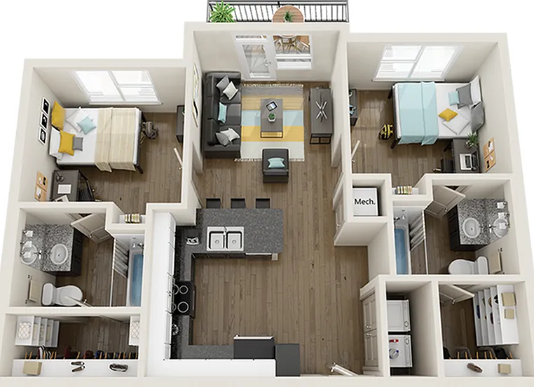 Signature Hartwell Village B1 Floor Plan Signature Hartwell Village B1 Floor Plan