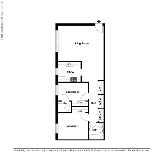 Floor plan 2 Bedroom