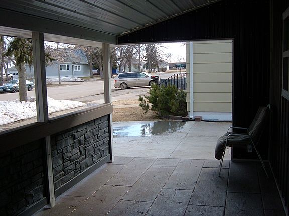 Patio attached to garage