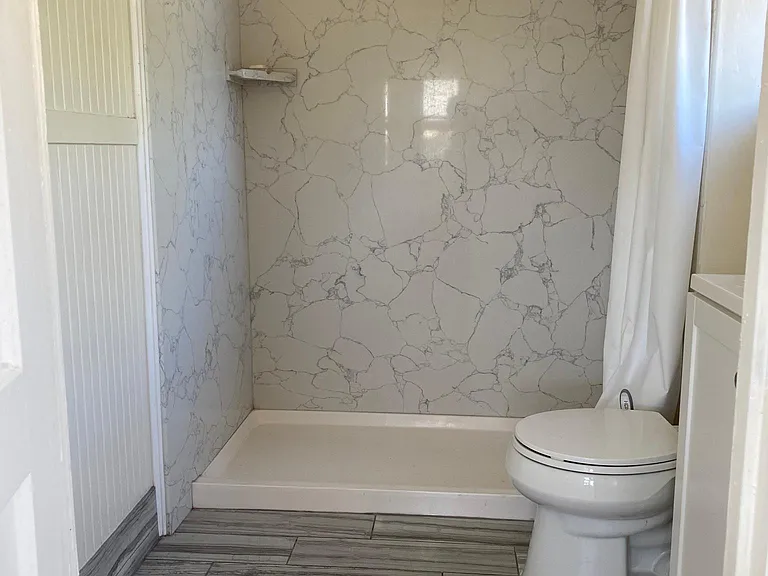 Remodeled bathroom.