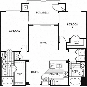 Floor plan 2X2-F