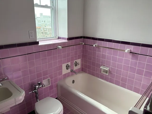 Bathroom with separate tub from shower