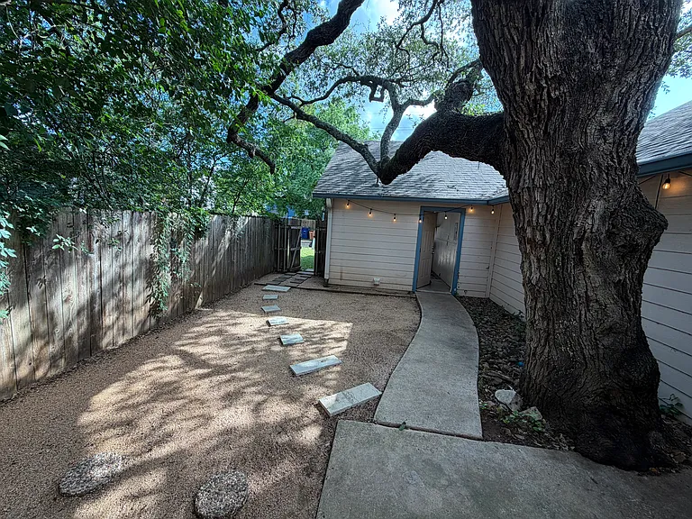 Detached Garage in backyard