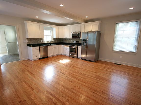 Spacious living room and kitchen