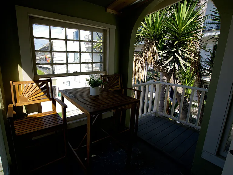 Unit D's balcony.
