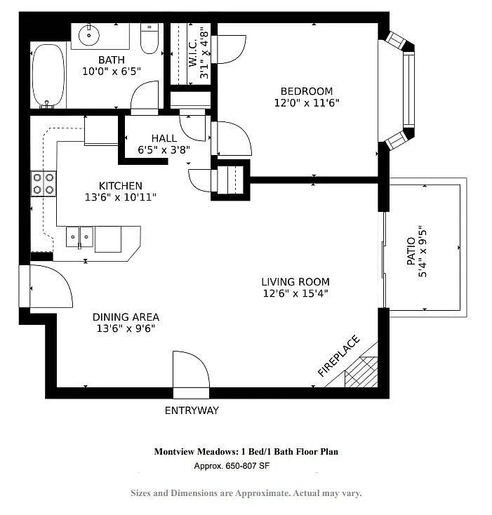 Floor plan One Bedroom