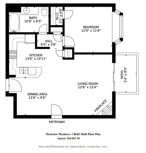 Floor plan One Bedroom