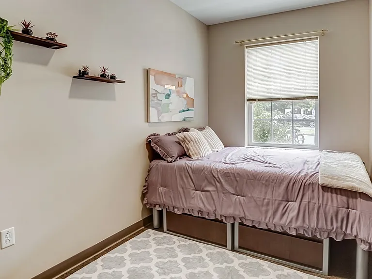 A well-appointed room with a modern aesthetic.