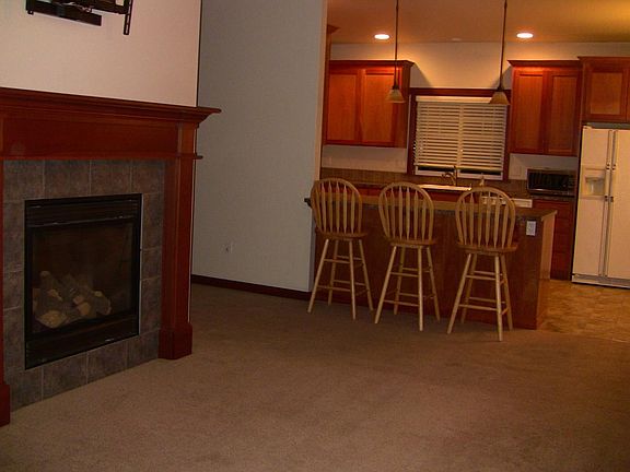 Living room with gas fireplace